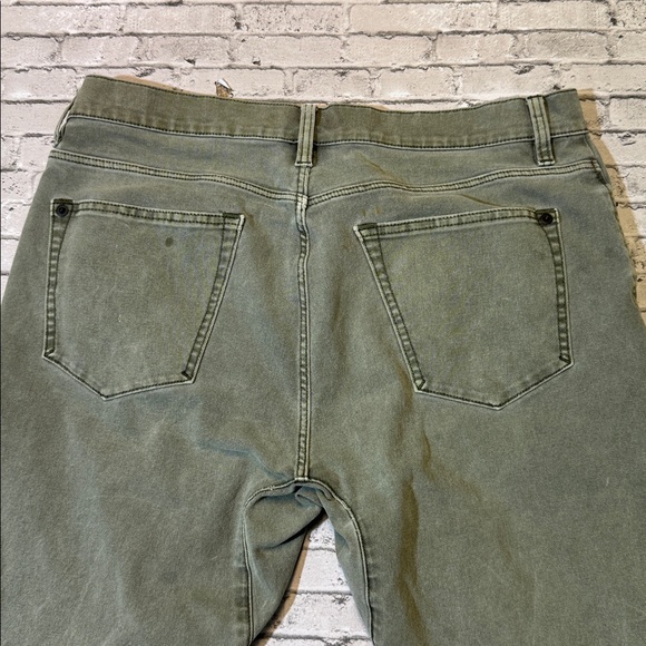 Proof mens 33x32 green faded cotton blend stretch outdoor denim jeans - Picture 7 of 9